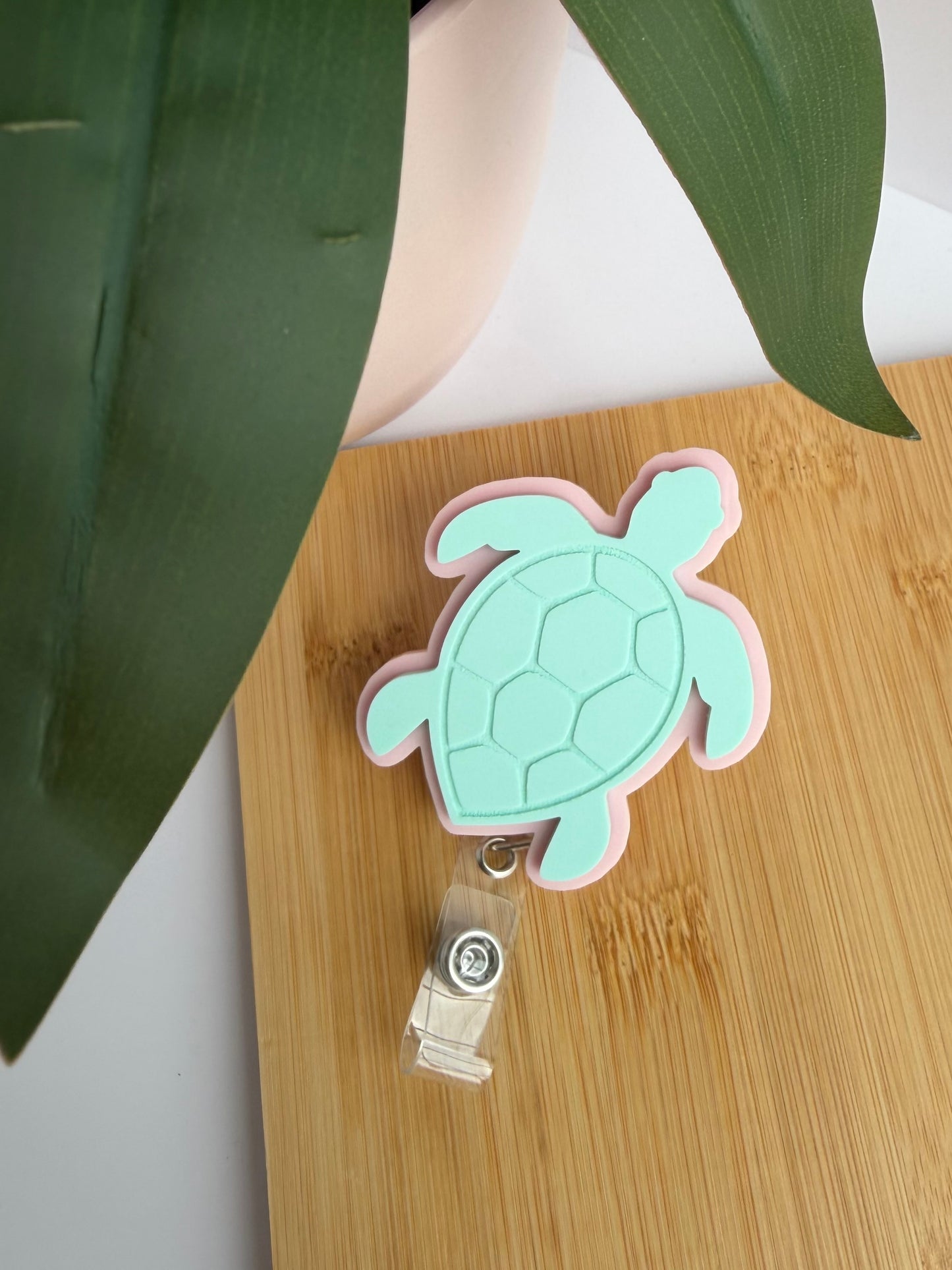 Sea Turtle Acrylic Badge Reel