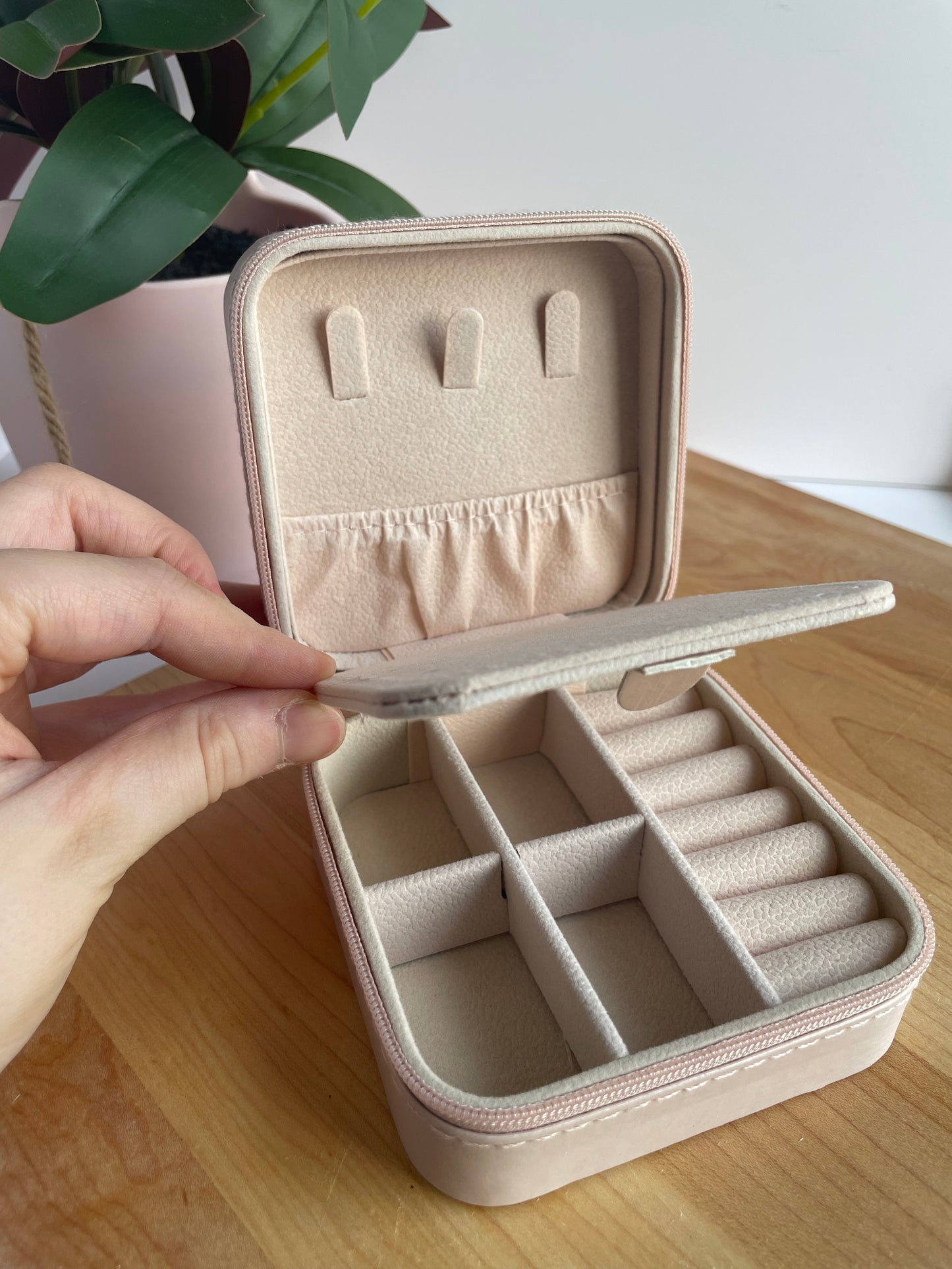 Colorful Smiley Faces Light Pink Jewelry Boxes