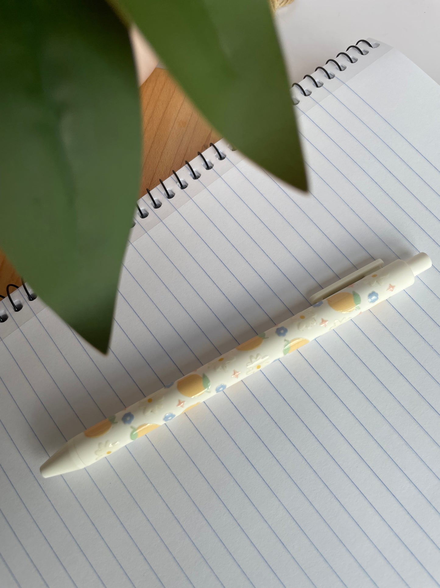 Cute Lemons and Daises Black Ballpoint Pen