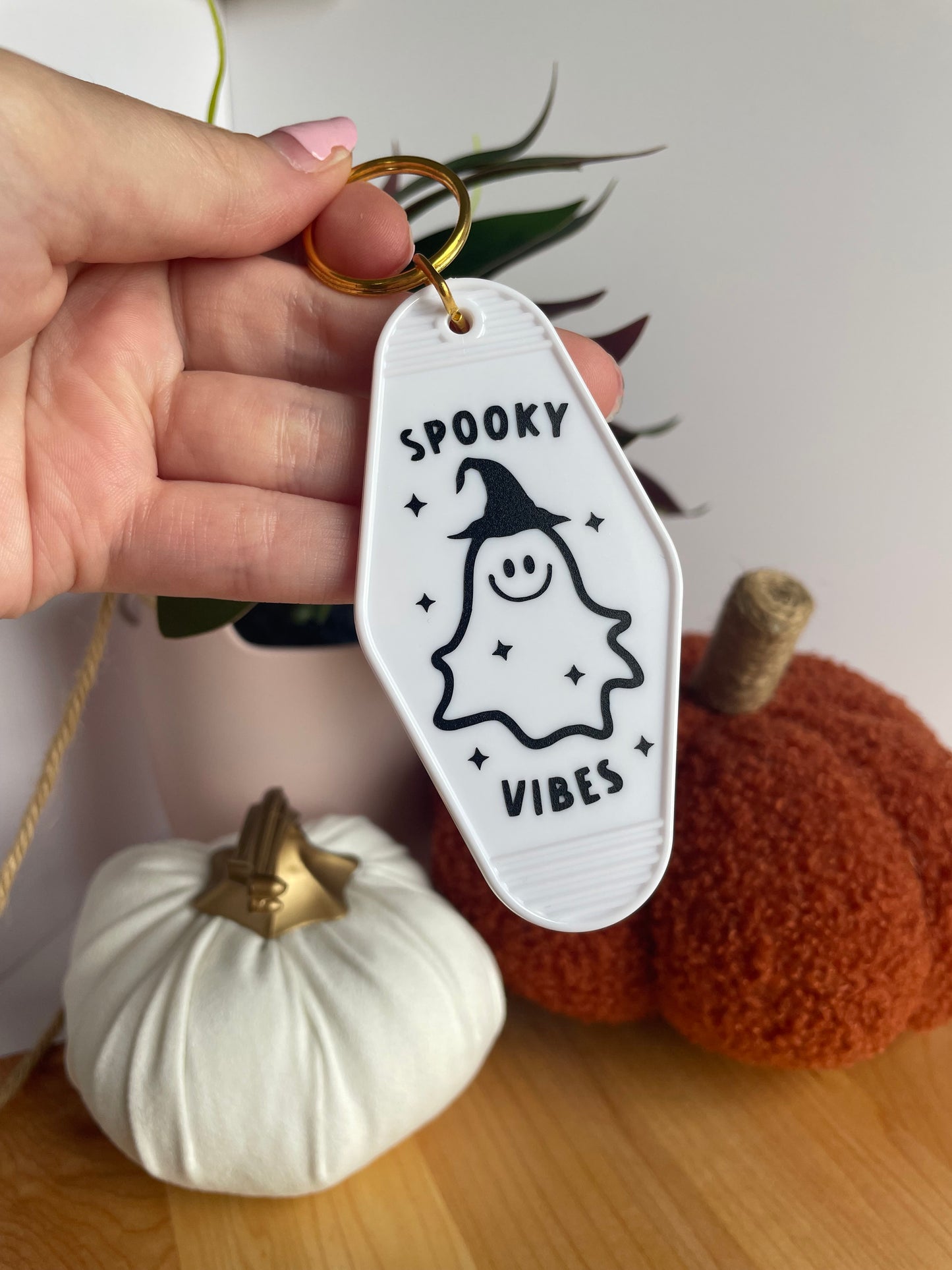 Spooky Vibes Halloween Motel Keychain