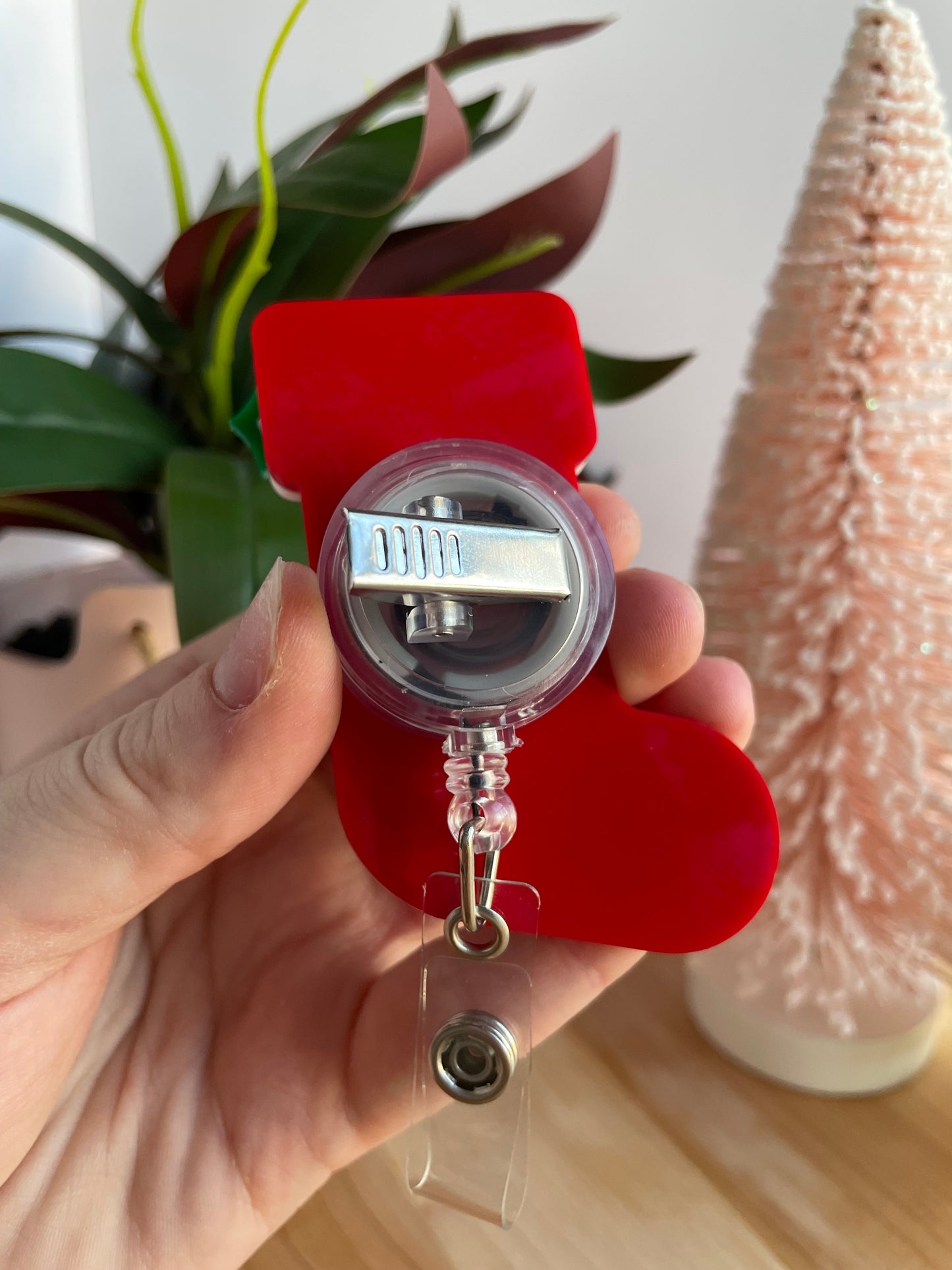 Christmas Stocking Badge Reel