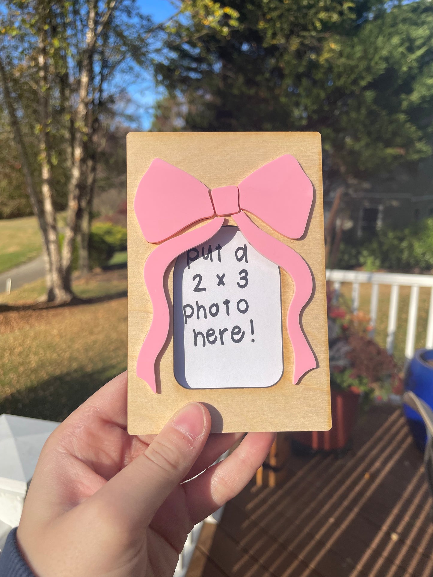 Cute Bow Picture Frame with Magnets