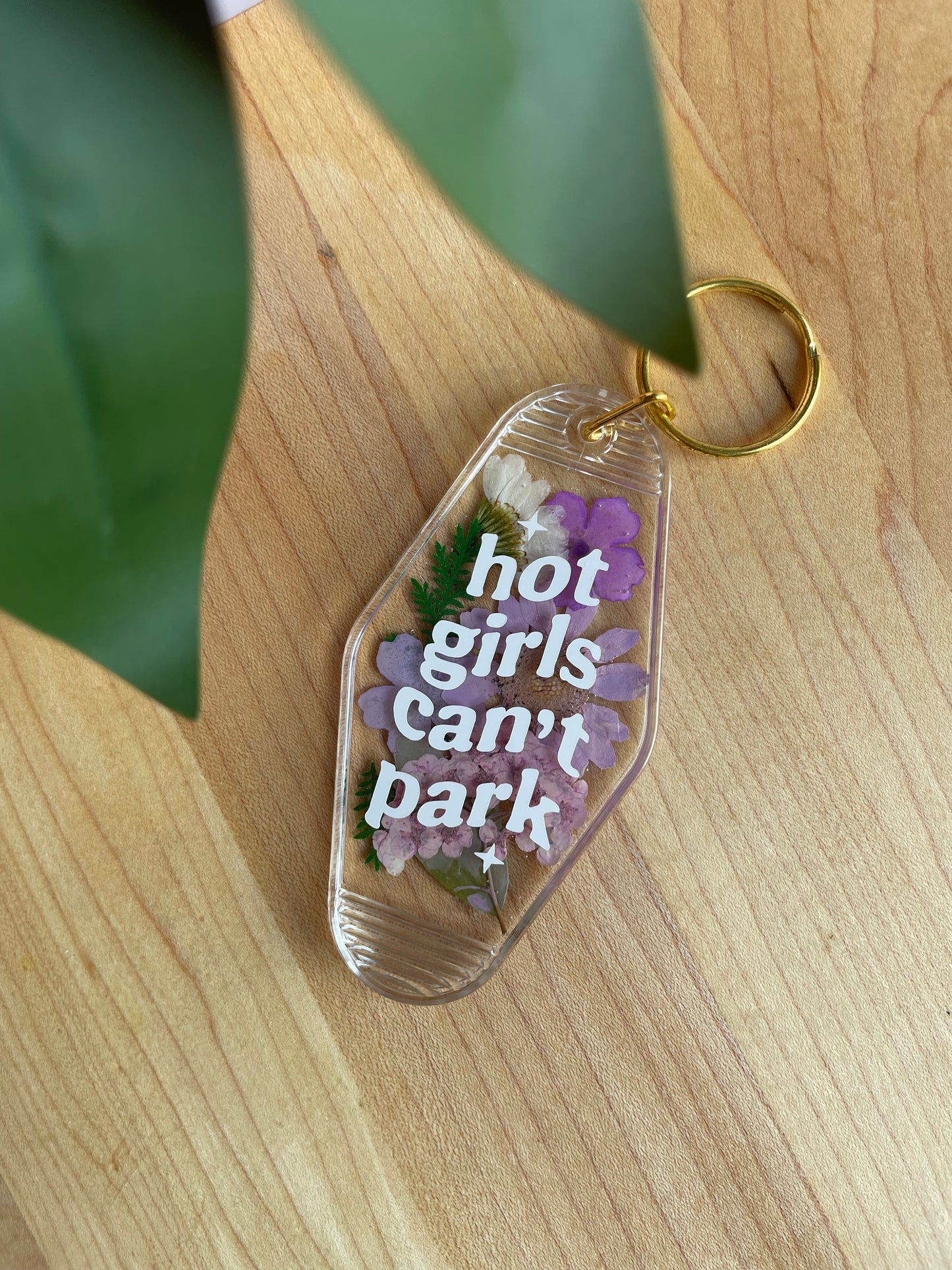 Colorful Dried Flower Clear Acrylic Keychains