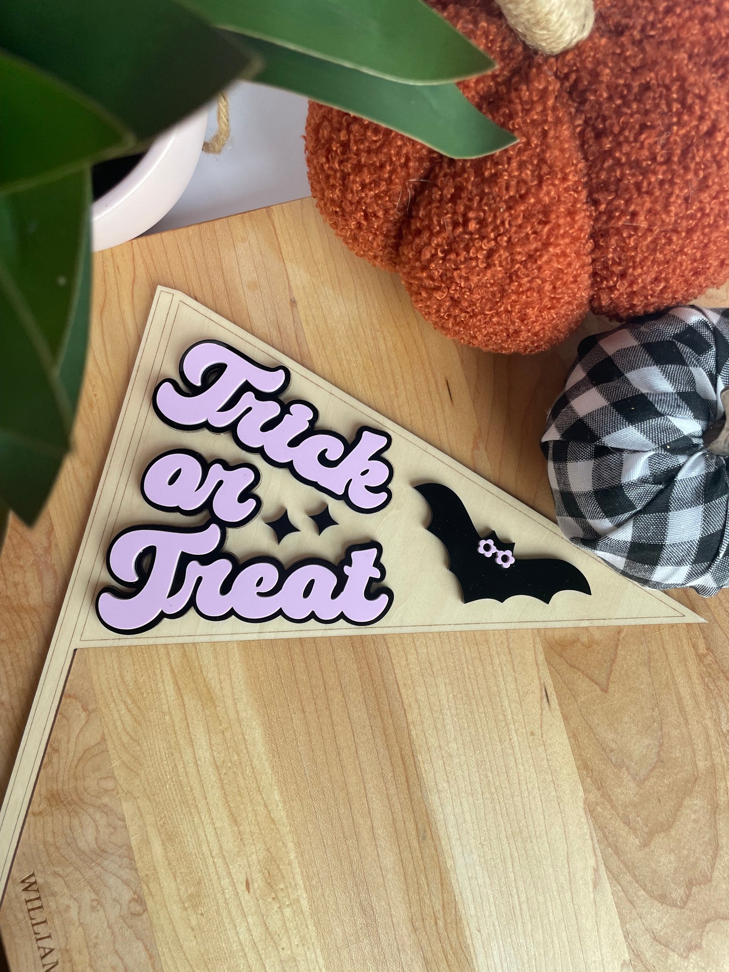 Trick or Treat Wooden Pendants