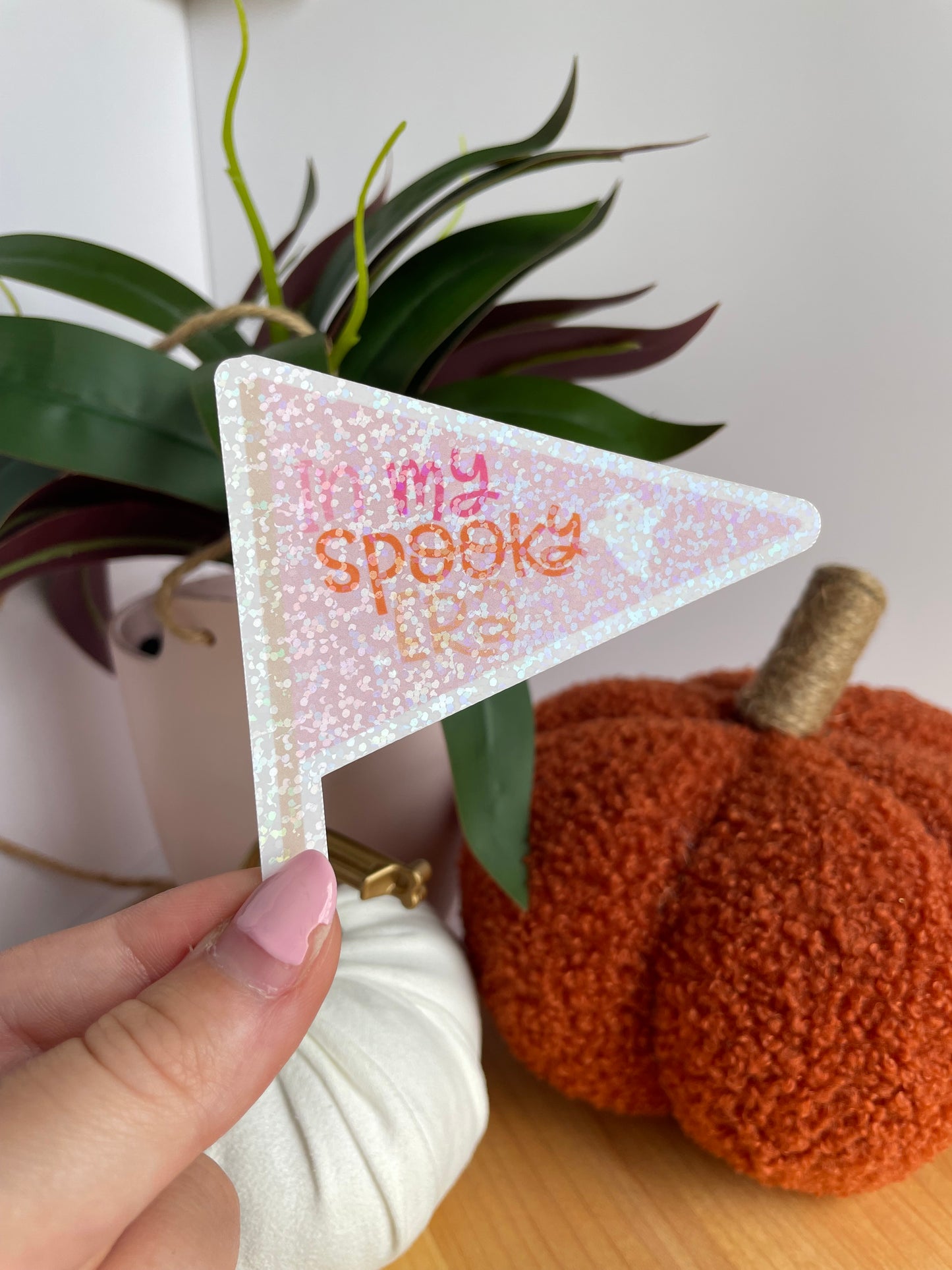 In My Spooky Era Pendant Flag Sparkly Glossy Sticker