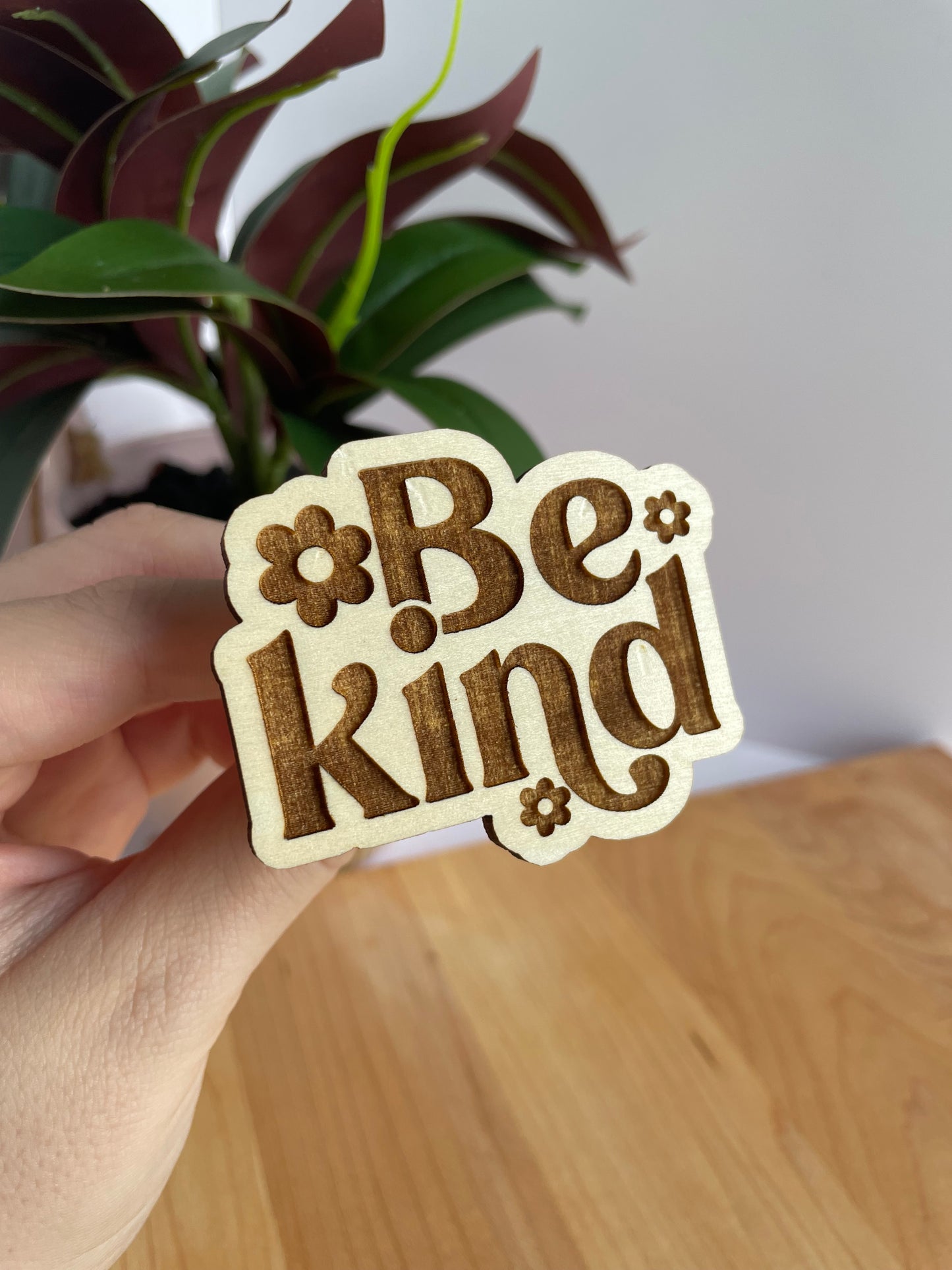 Be Kind Wooden Car Vent Clip