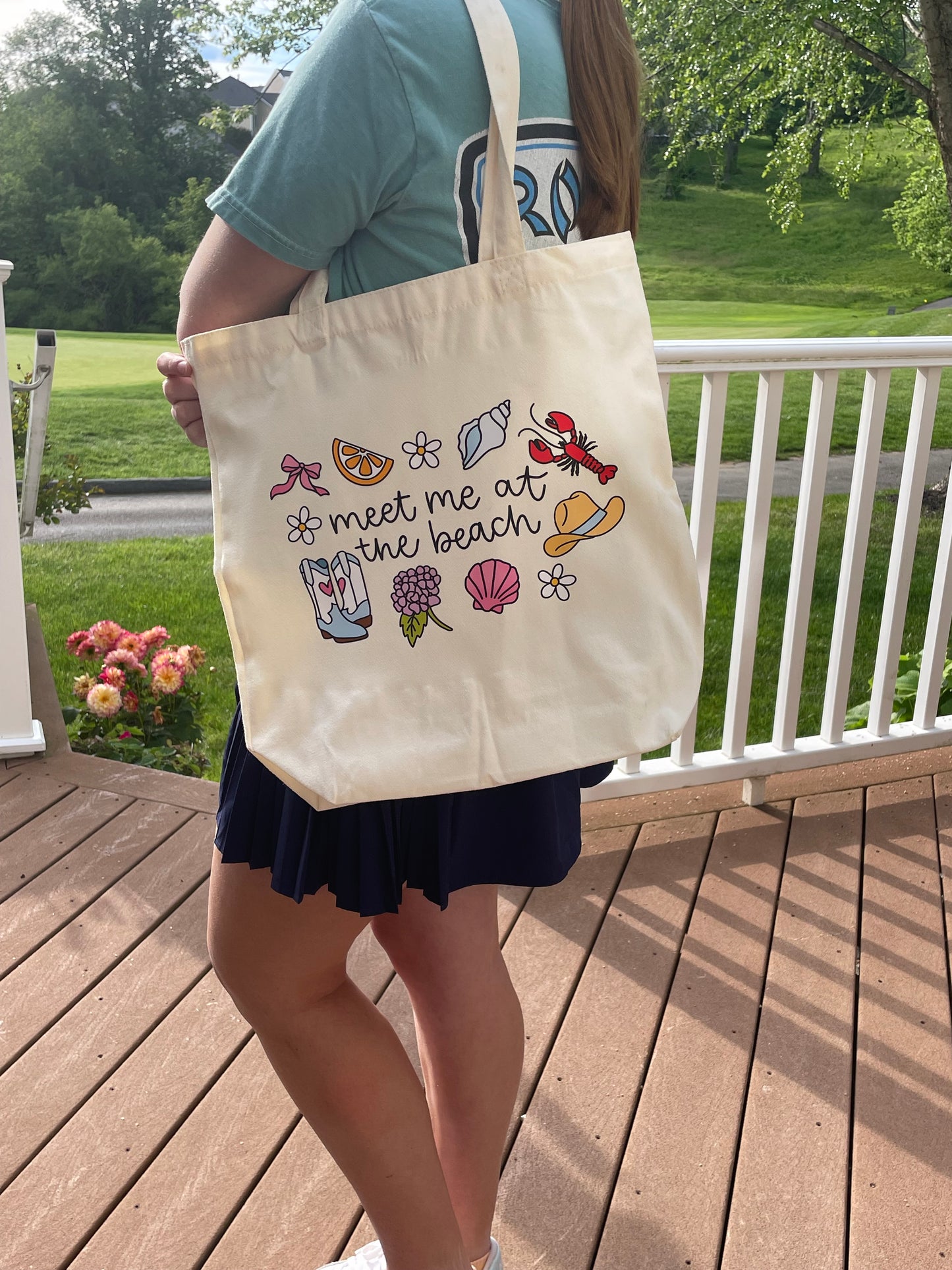 Meet Me At The Beach Canvas Tote Bag