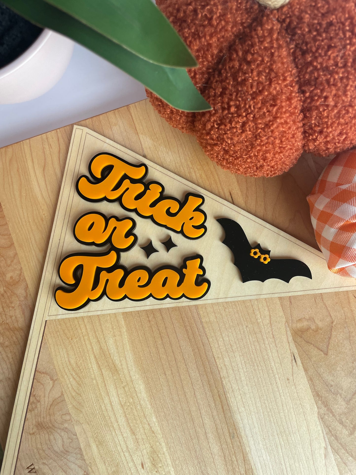 Trick or Treat Wooden Pendants
