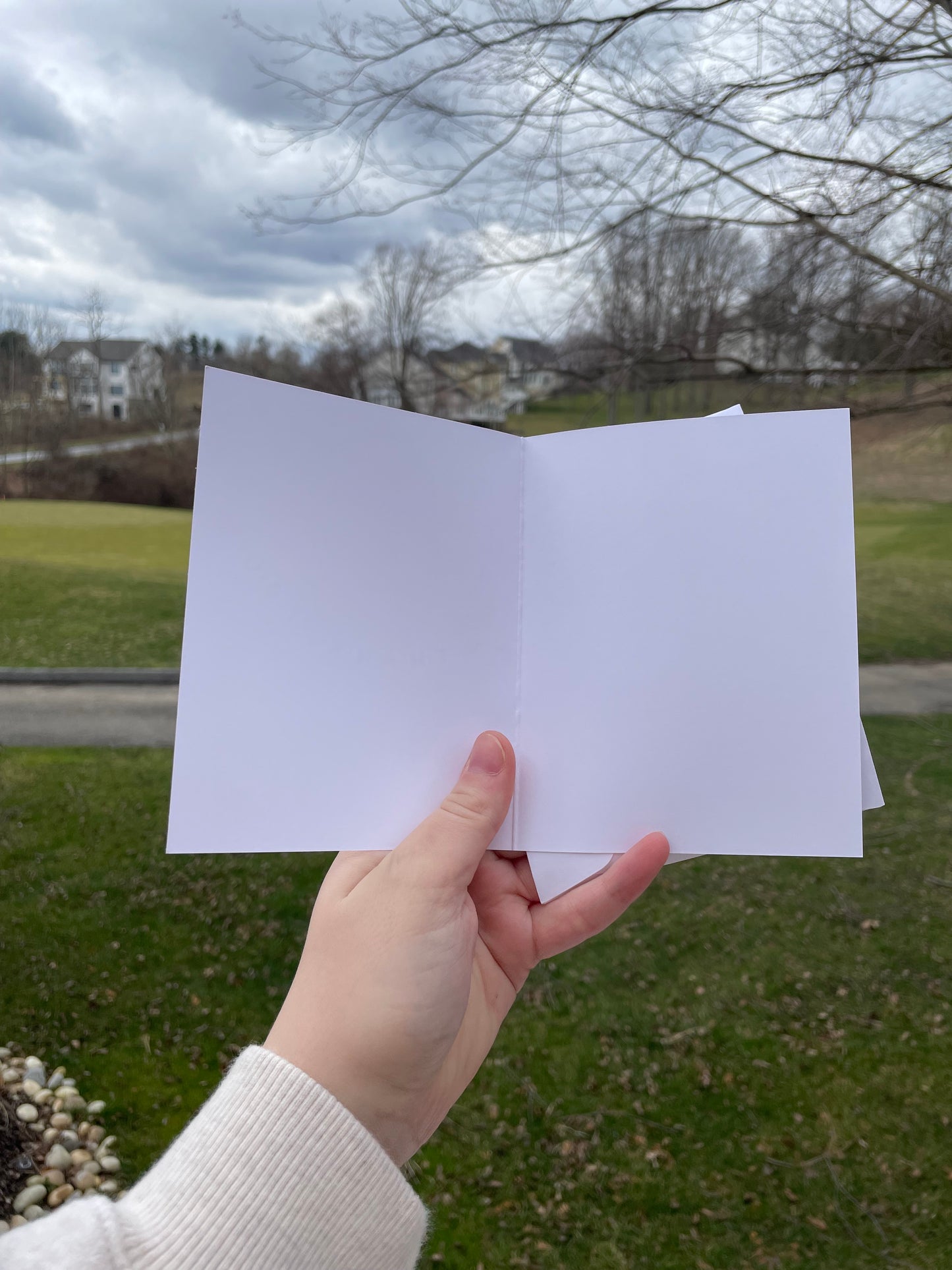 Thank You Friendship Bracelet Blank Card with White Envelope