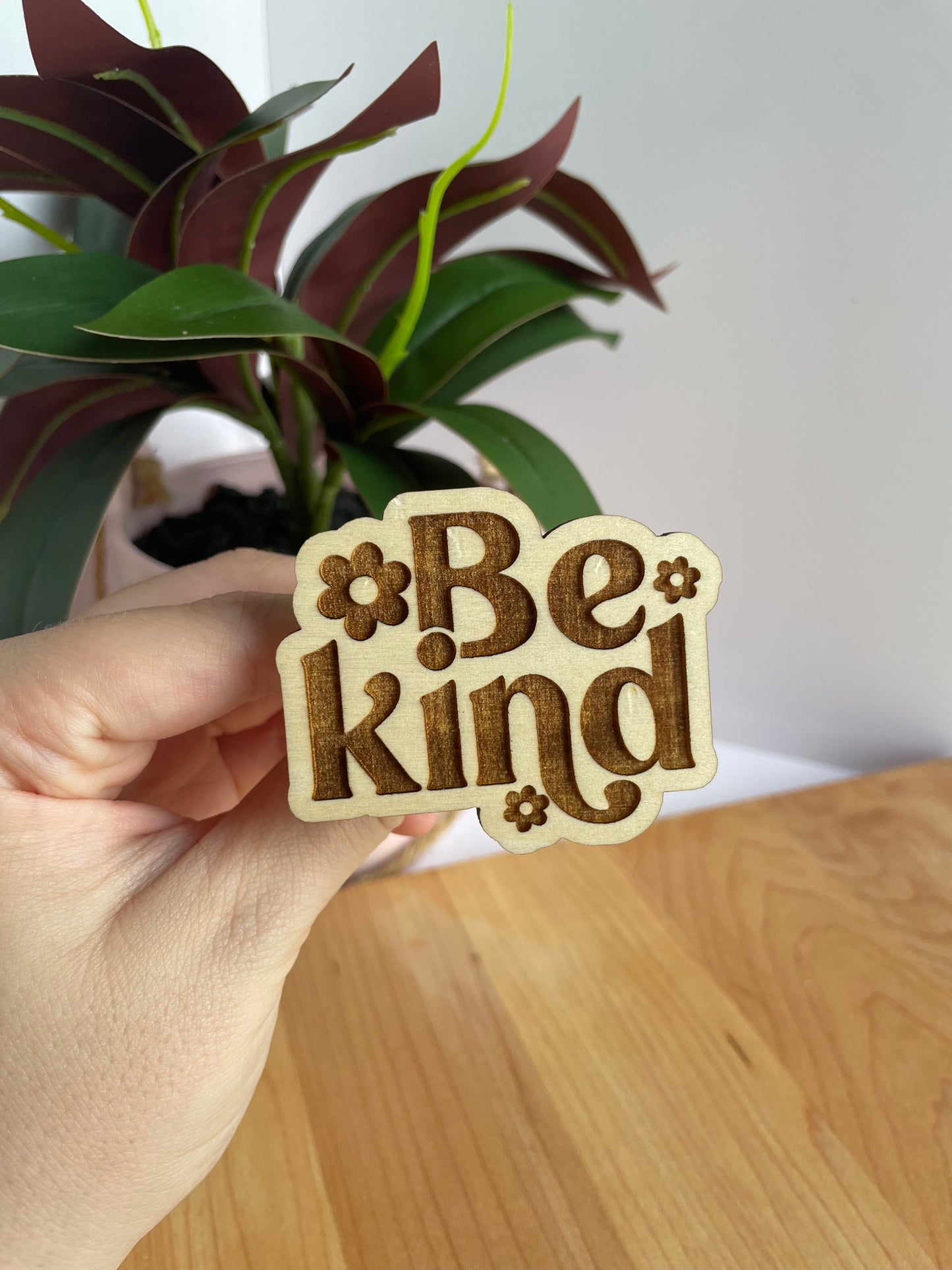 Be Kind Wooden Car Vent Clip