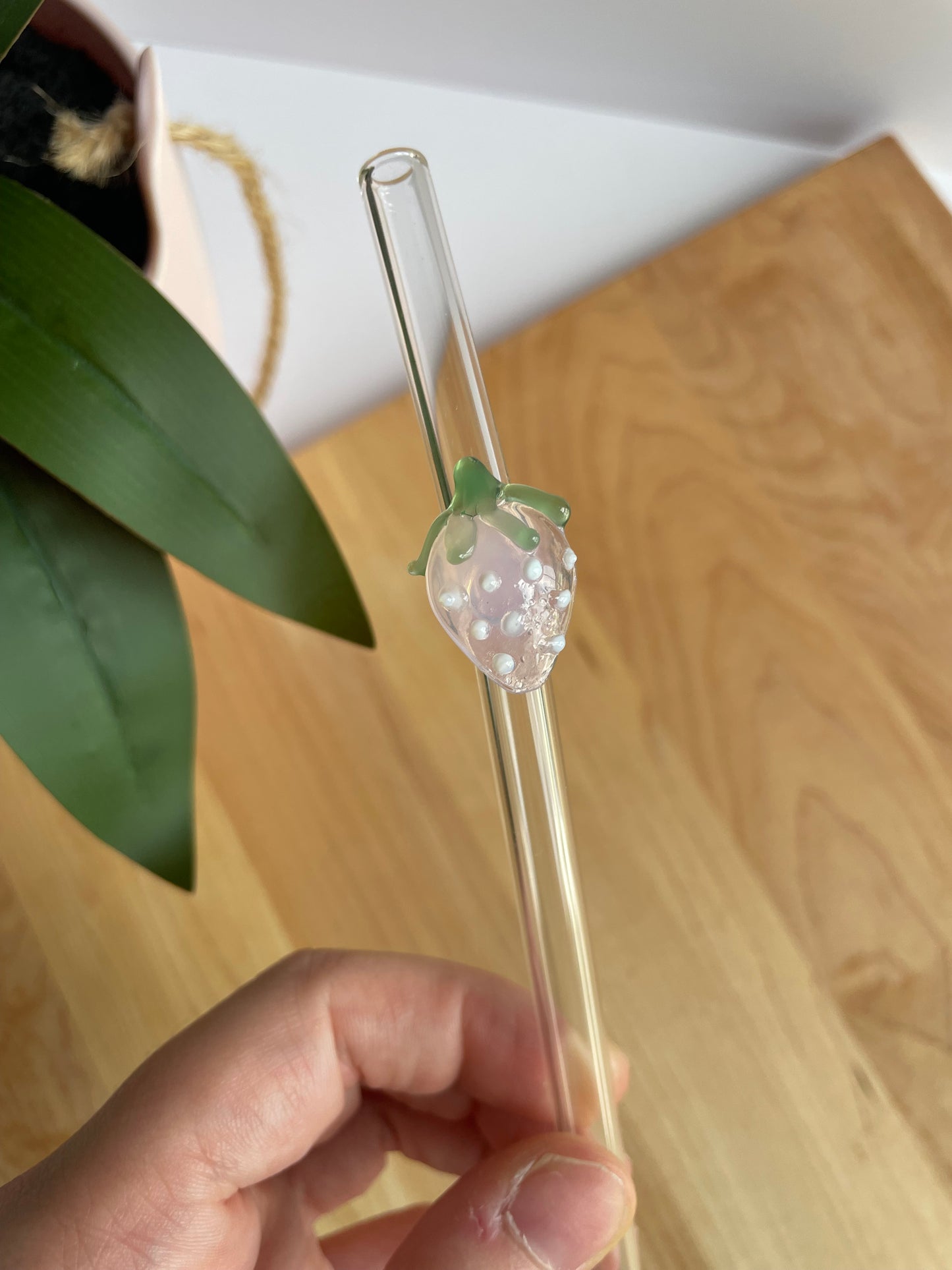 Strawberry Glass Straws