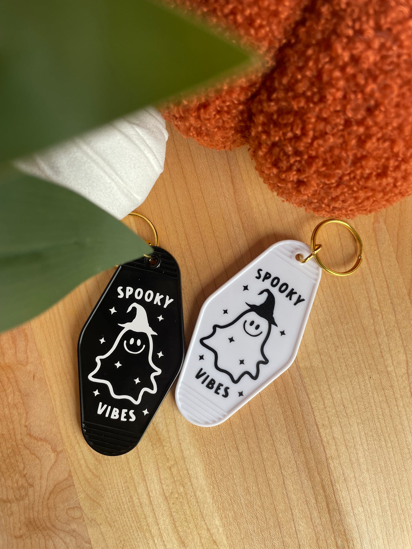 Spooky Vibes Halloween Motel Keychain