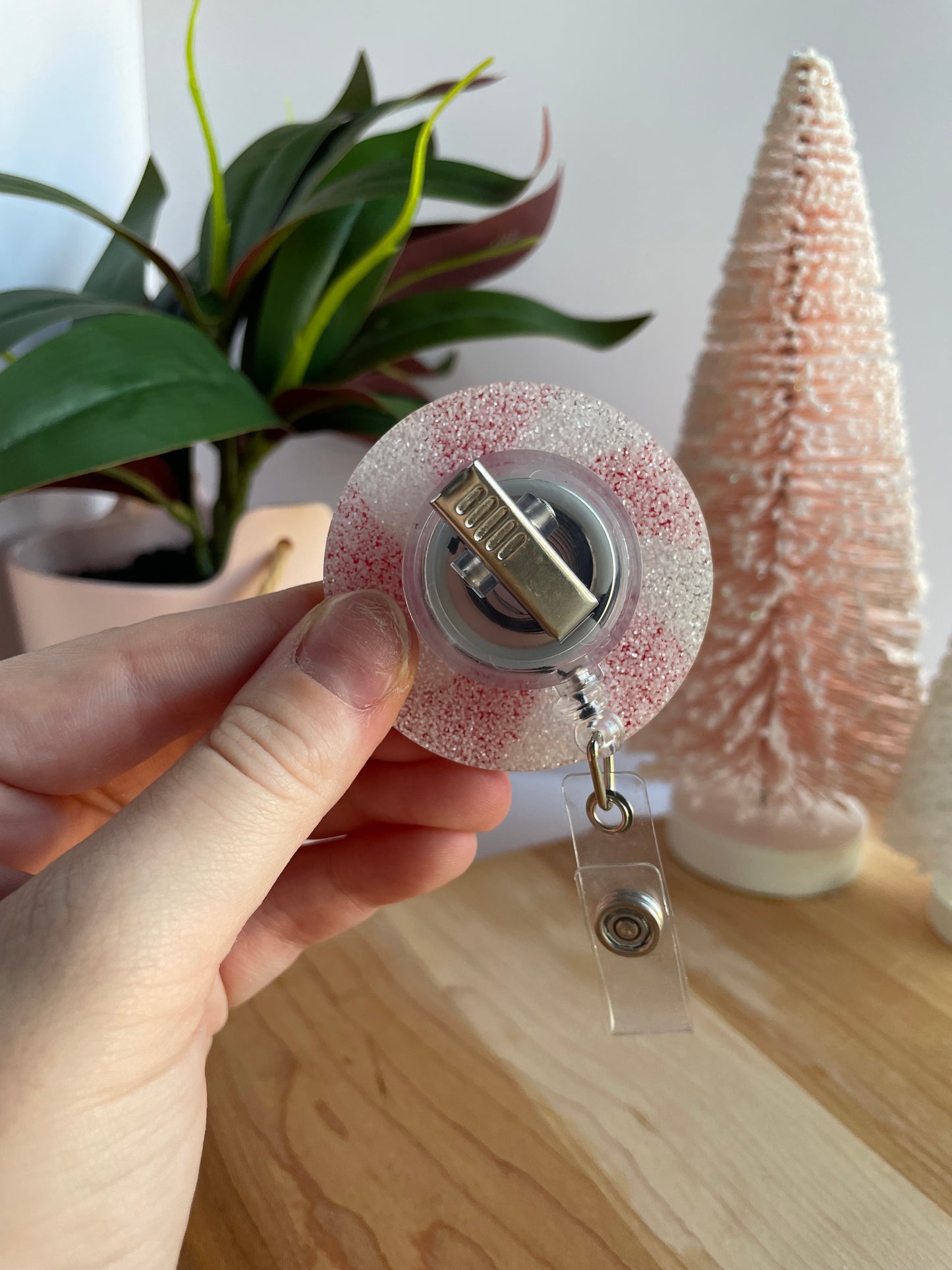 Sparkly Peppermint Badge Reel