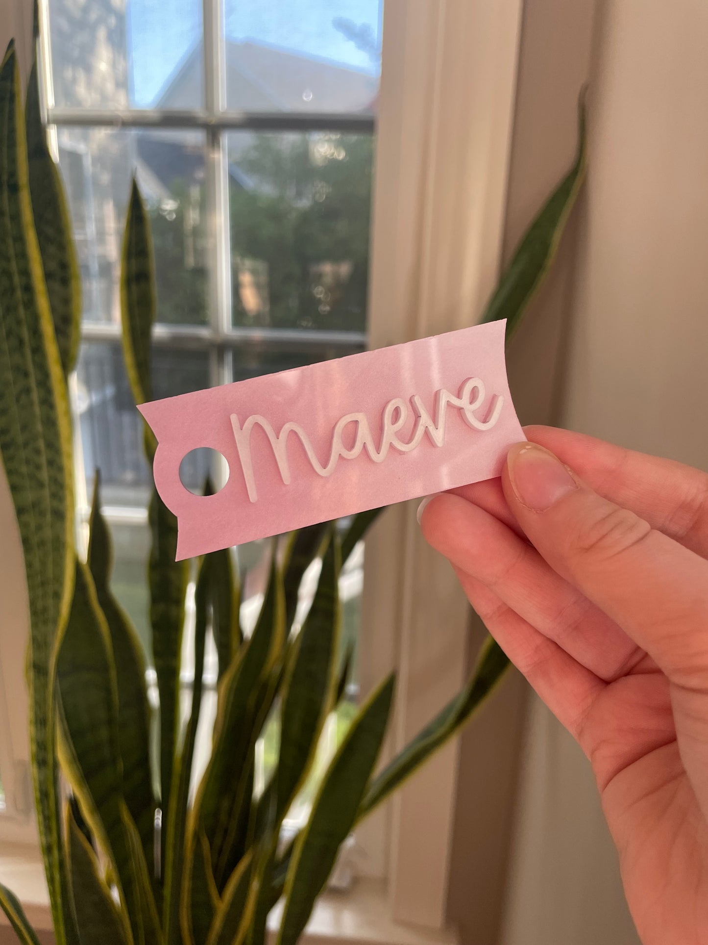 Pearl Pink and White Custom Name 30 and 40 ounce Stanley Topper