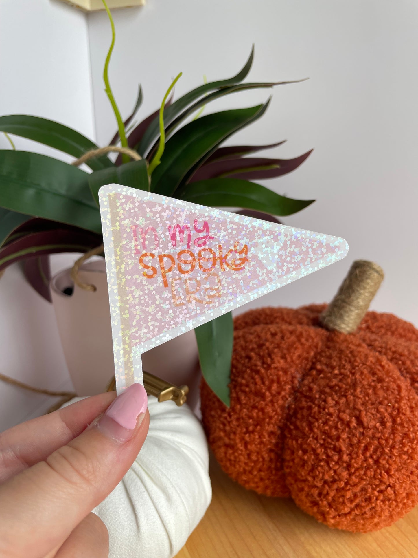 In My Spooky Era Pendant Flag Sparkly Glossy Sticker