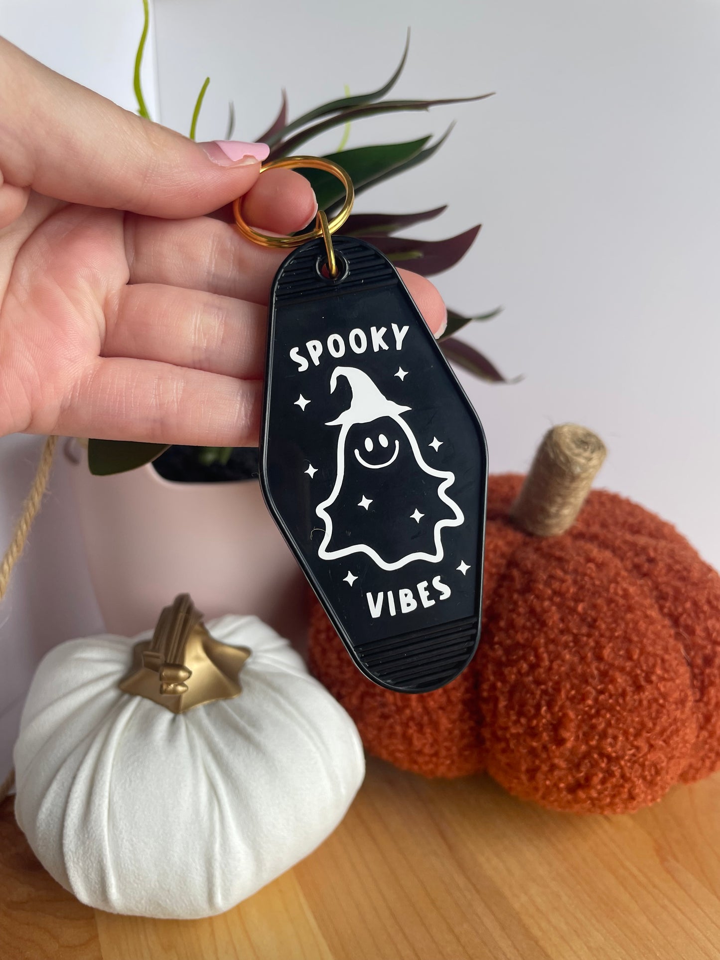 Spooky Vibes Halloween Motel Keychain
