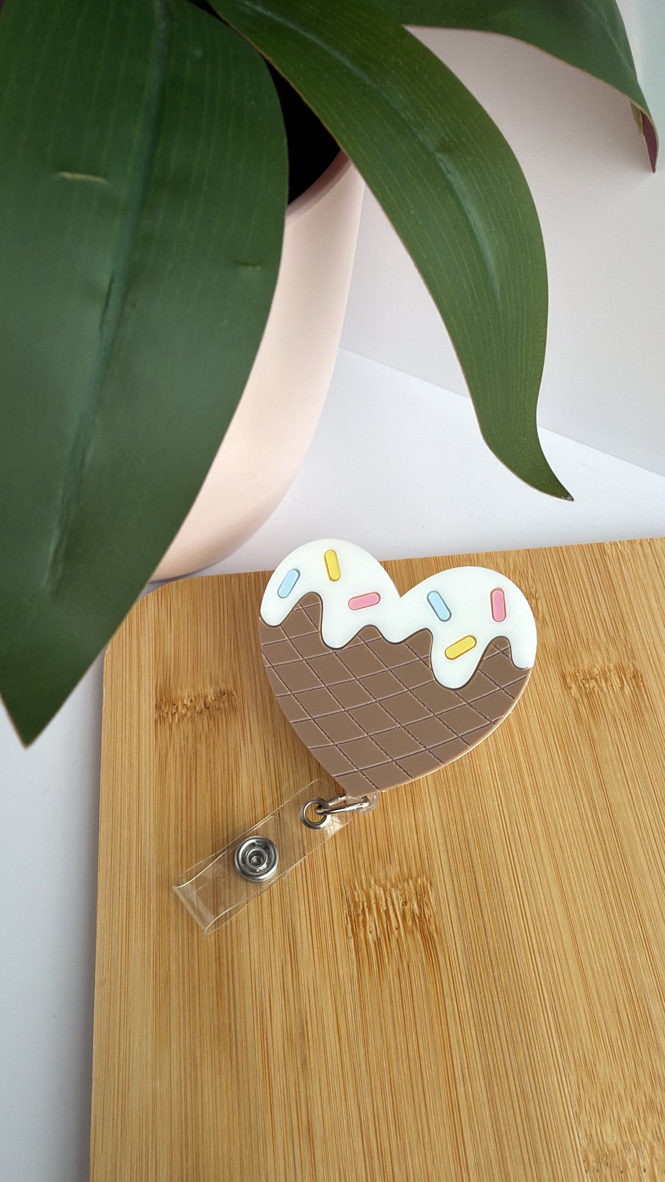 Ice Cream Heart Badge Reel