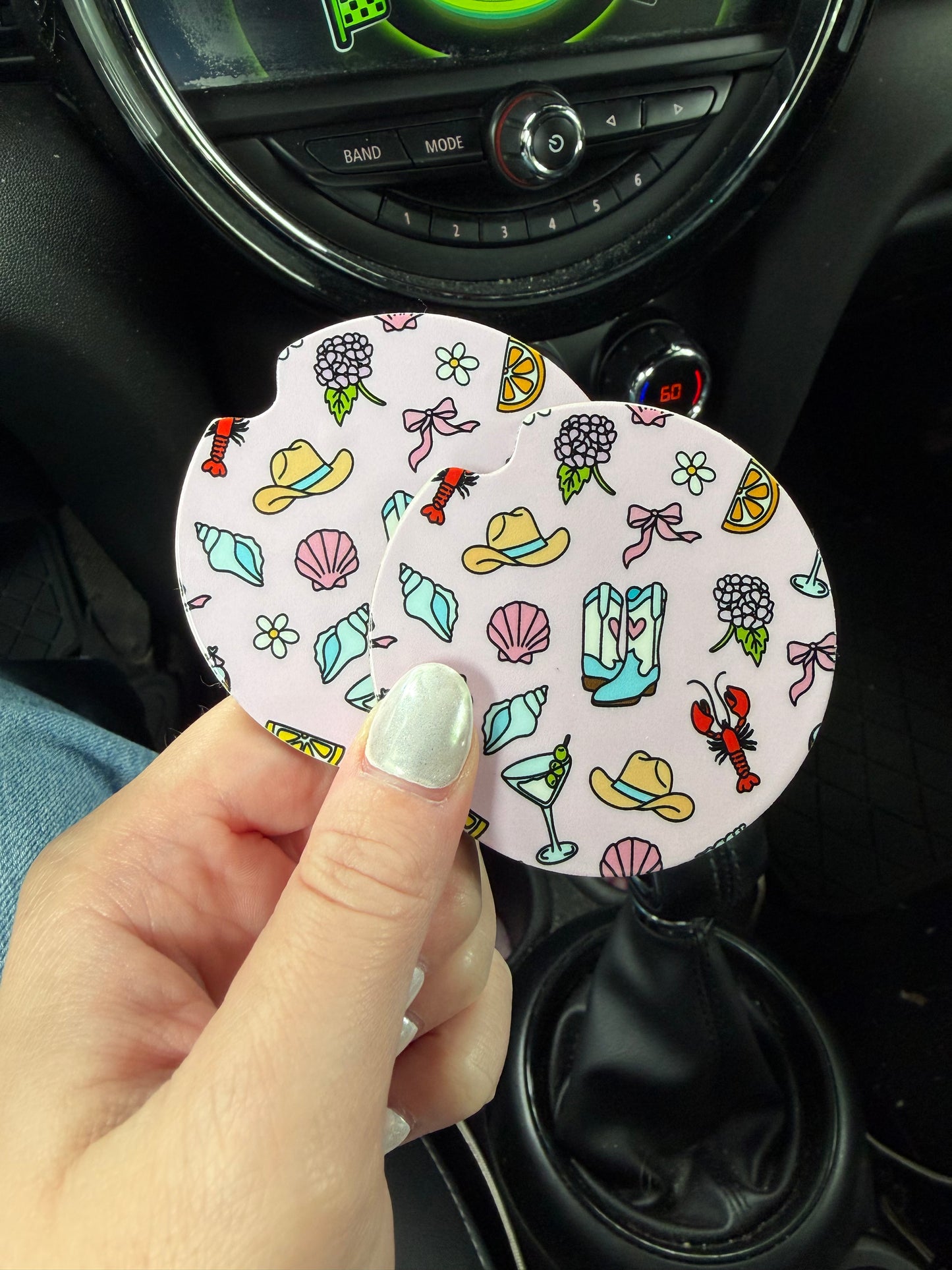 Coastal Girl Car Coasters
