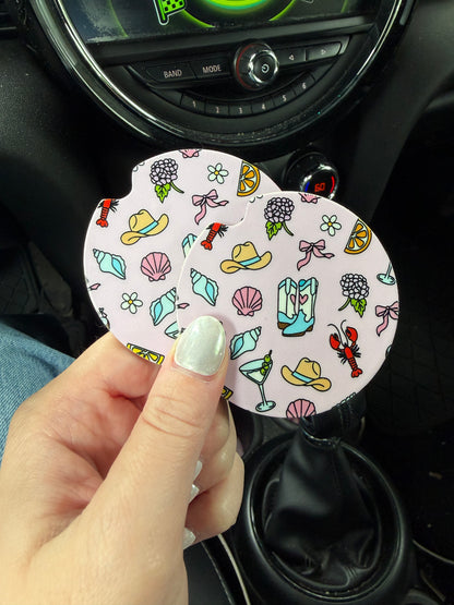 Coastal Girl Car Coasters