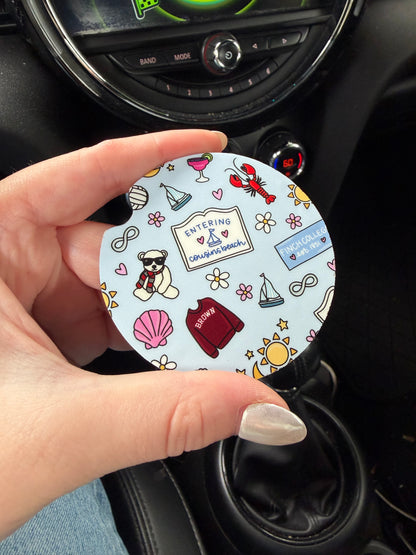 Cousins Beach Car Coasters