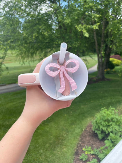 Pink Pearl Bow Adorable 30 and 40 ounce Stanley Topper for Waterbottles