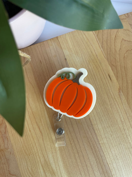 Pretty Pumpkin Acrylic Badge Reel