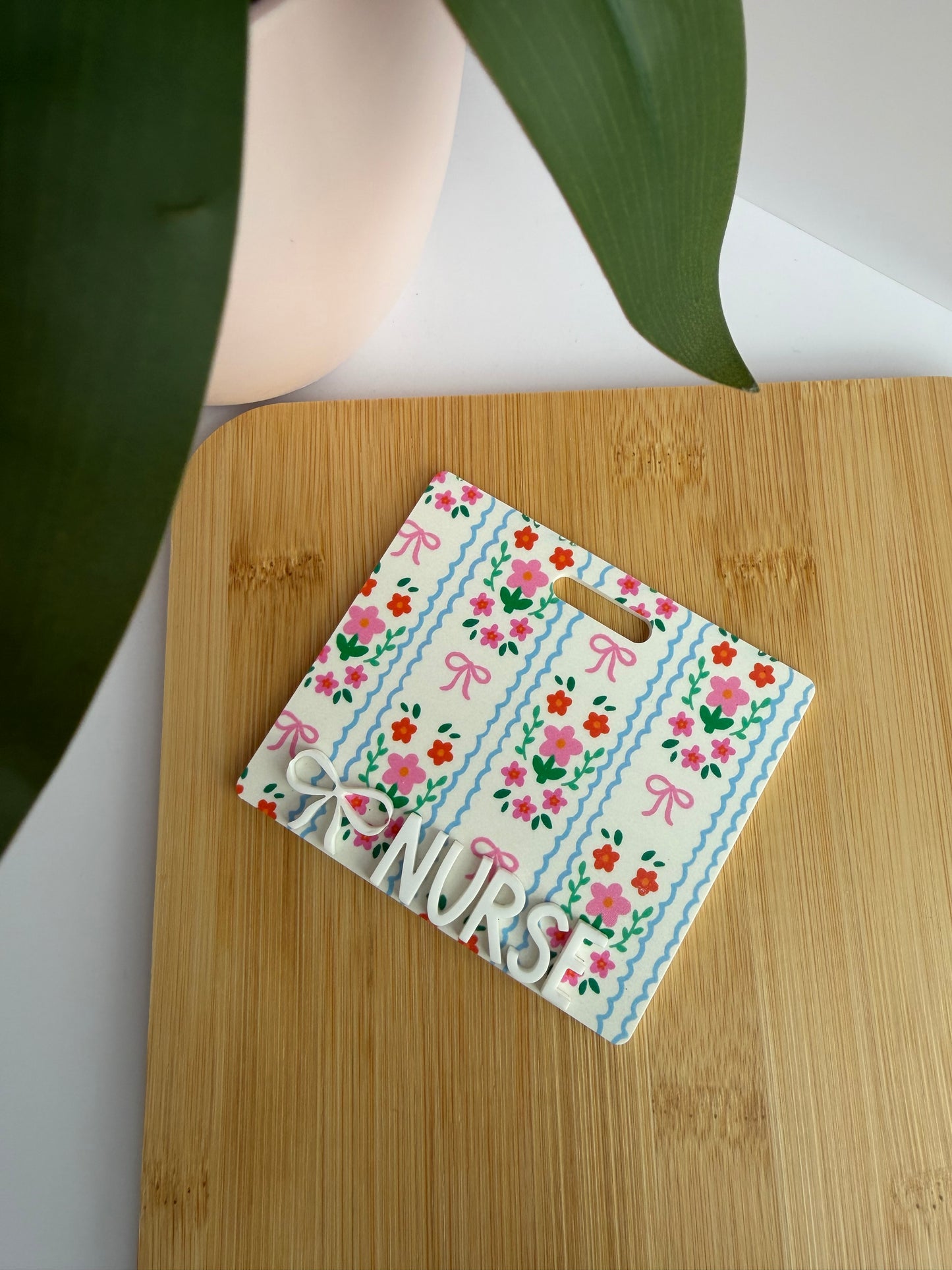 Spring Wildflowers Acrylic Badge Backer