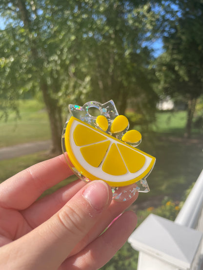 Sparkly Yellow Lemon 30 and 40 ounce Stanley Topper for Waterbottles