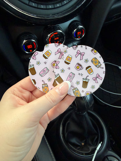 Girly Beverages Car Coasters