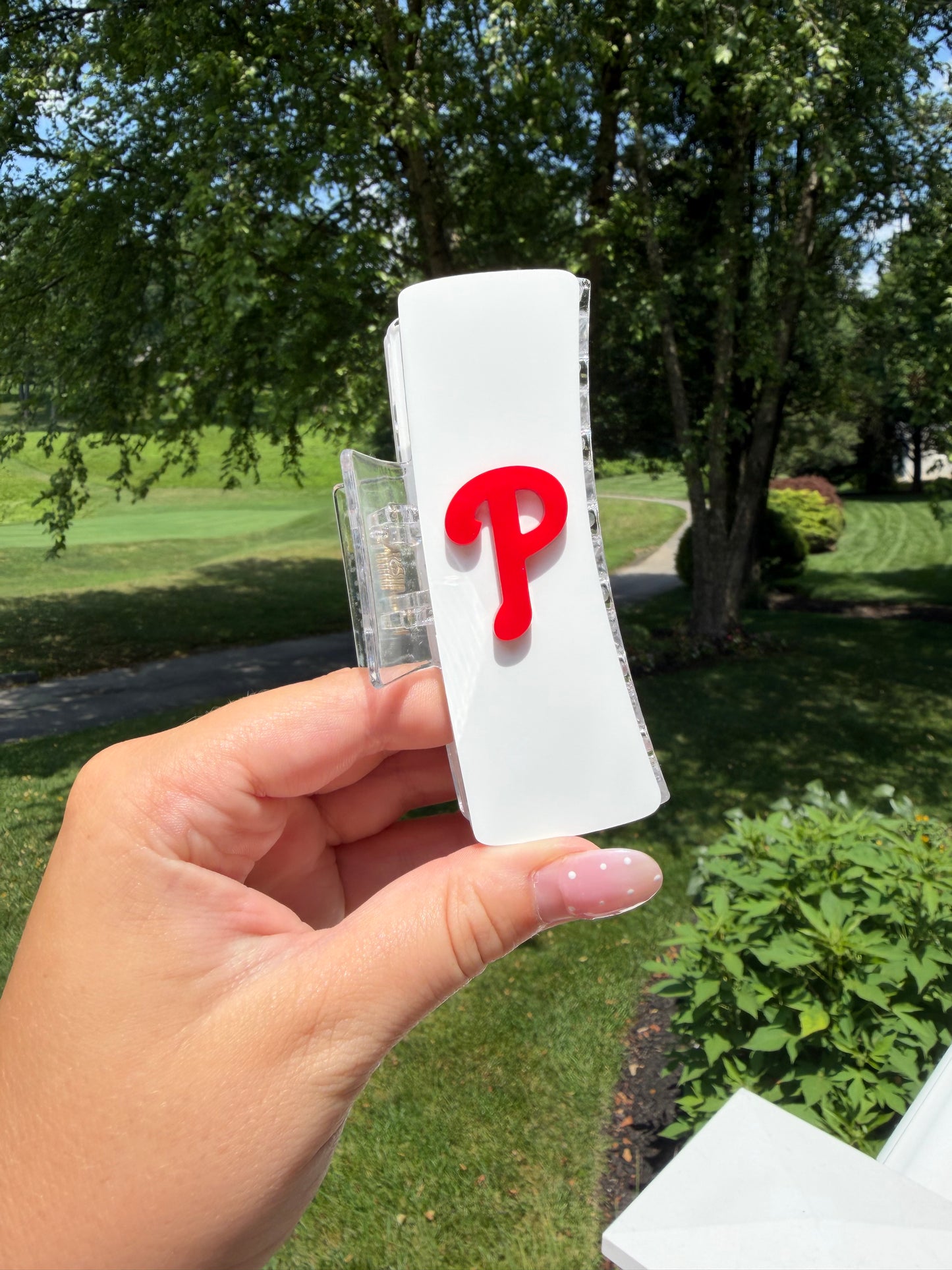 Phillies Acrylic Claw Clip