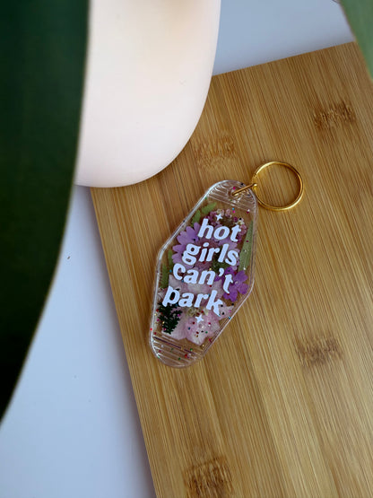 Colorful Dried Flower Clear Acrylic Keychains