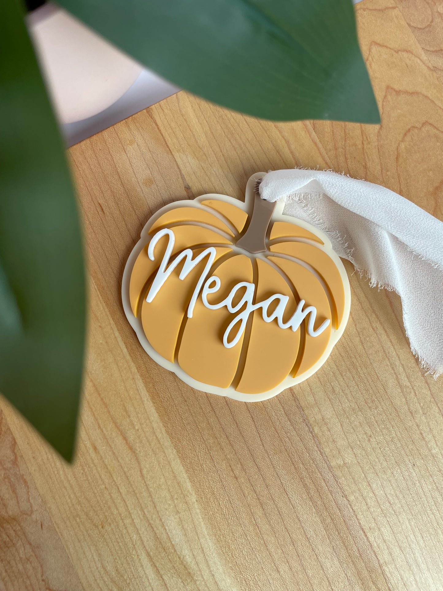 Pretty Pumpkins Custom Acrylic Gift Tags