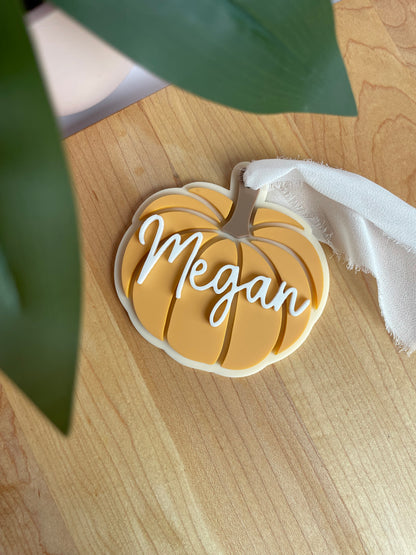 Pretty Pumpkins Custom Acrylic Gift Tags