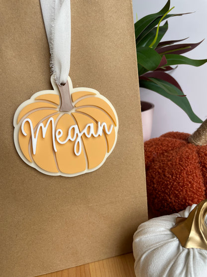 Pretty Pumpkins Custom Acrylic Gift Tags