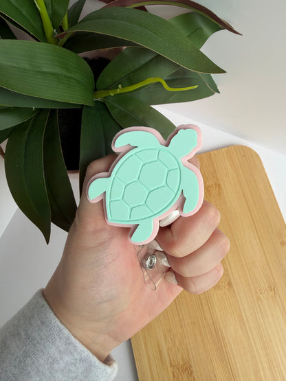 Sea Turtle Acrylic Badge Reel