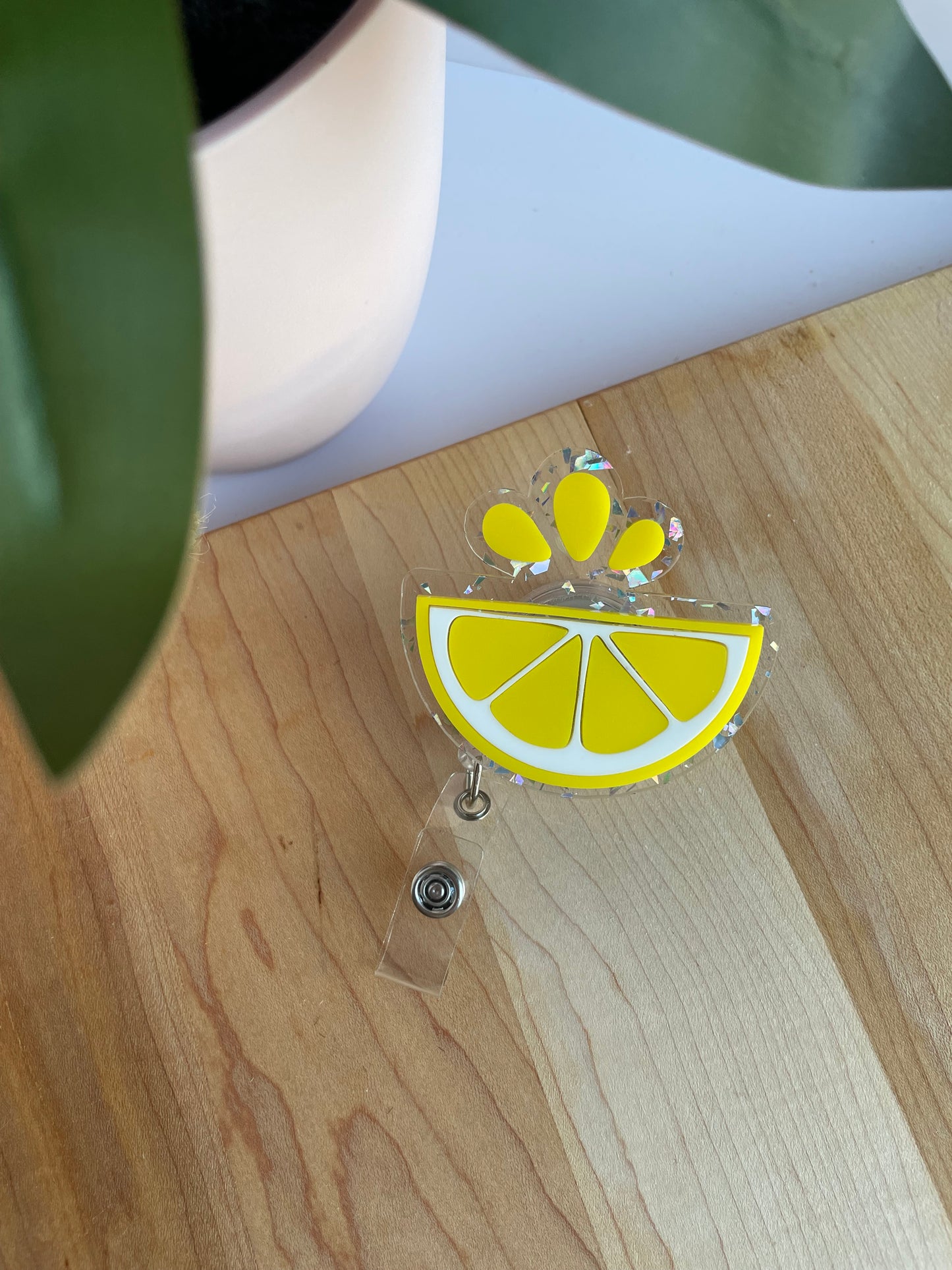 Yellow Lemon Badge Reel