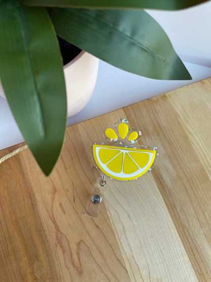 Yellow Lemon Badge Reel