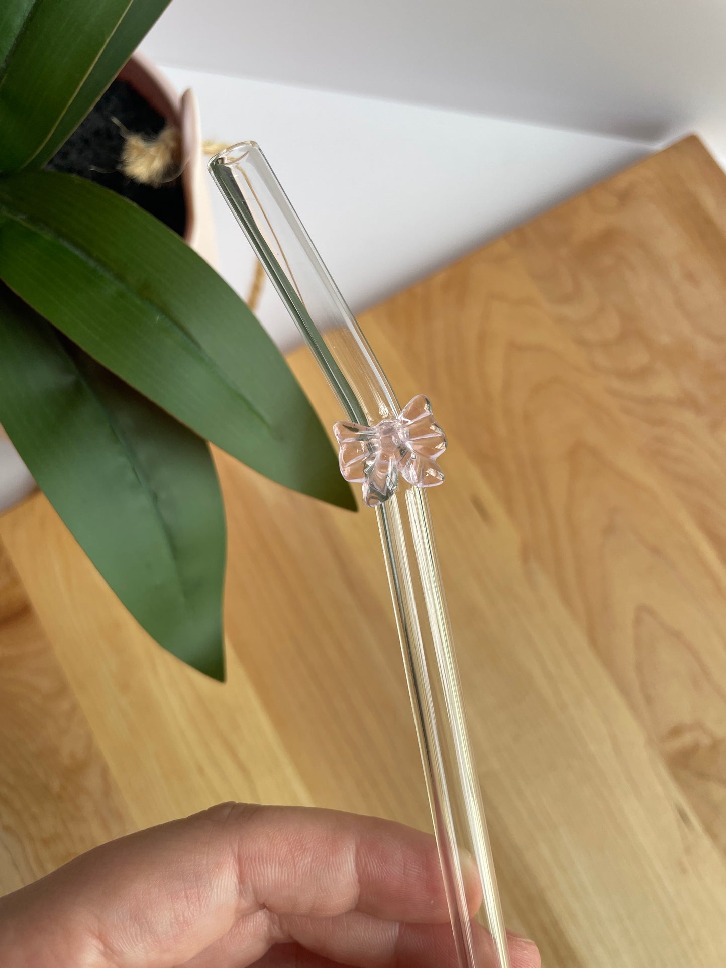 Colorful Bows Glass Straws