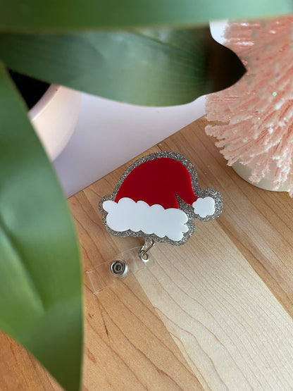 Santa Hat and Sparkles Badge Reel
