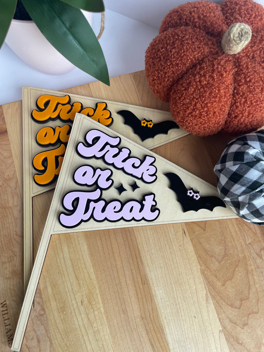Trick or Treat Wooden Pendants
