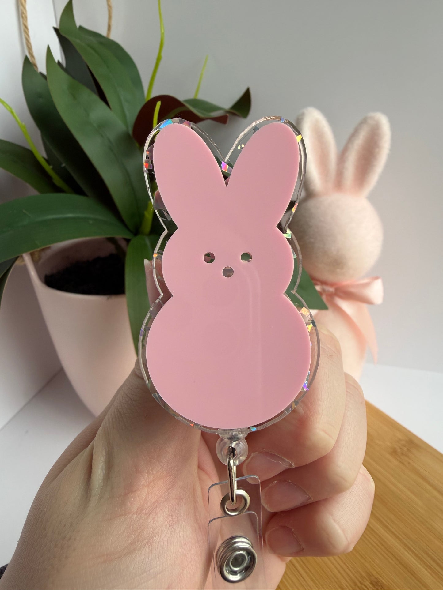 Easter Peeps Acrylic Badge Reel