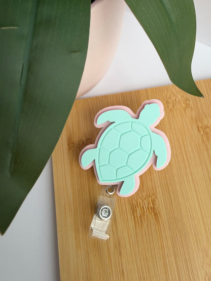 Sea Turtle Acrylic Badge Reel