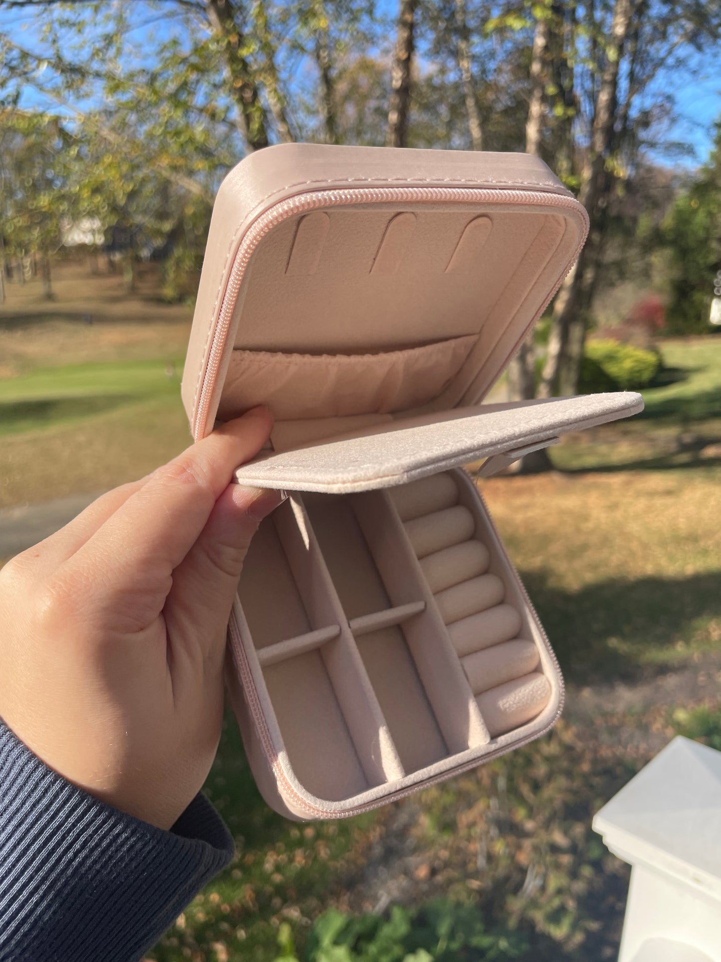 Adorable Gingerbread Man Pale Pink Travel Sized Jewelry Box