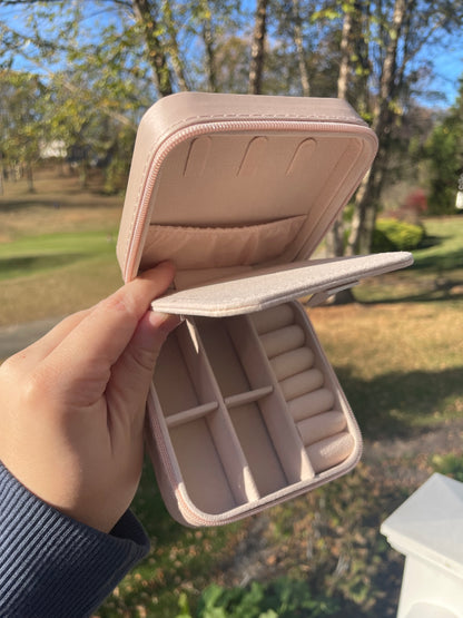 Adorable Gingerbread Man Pale Pink Travel Sized Jewelry Box