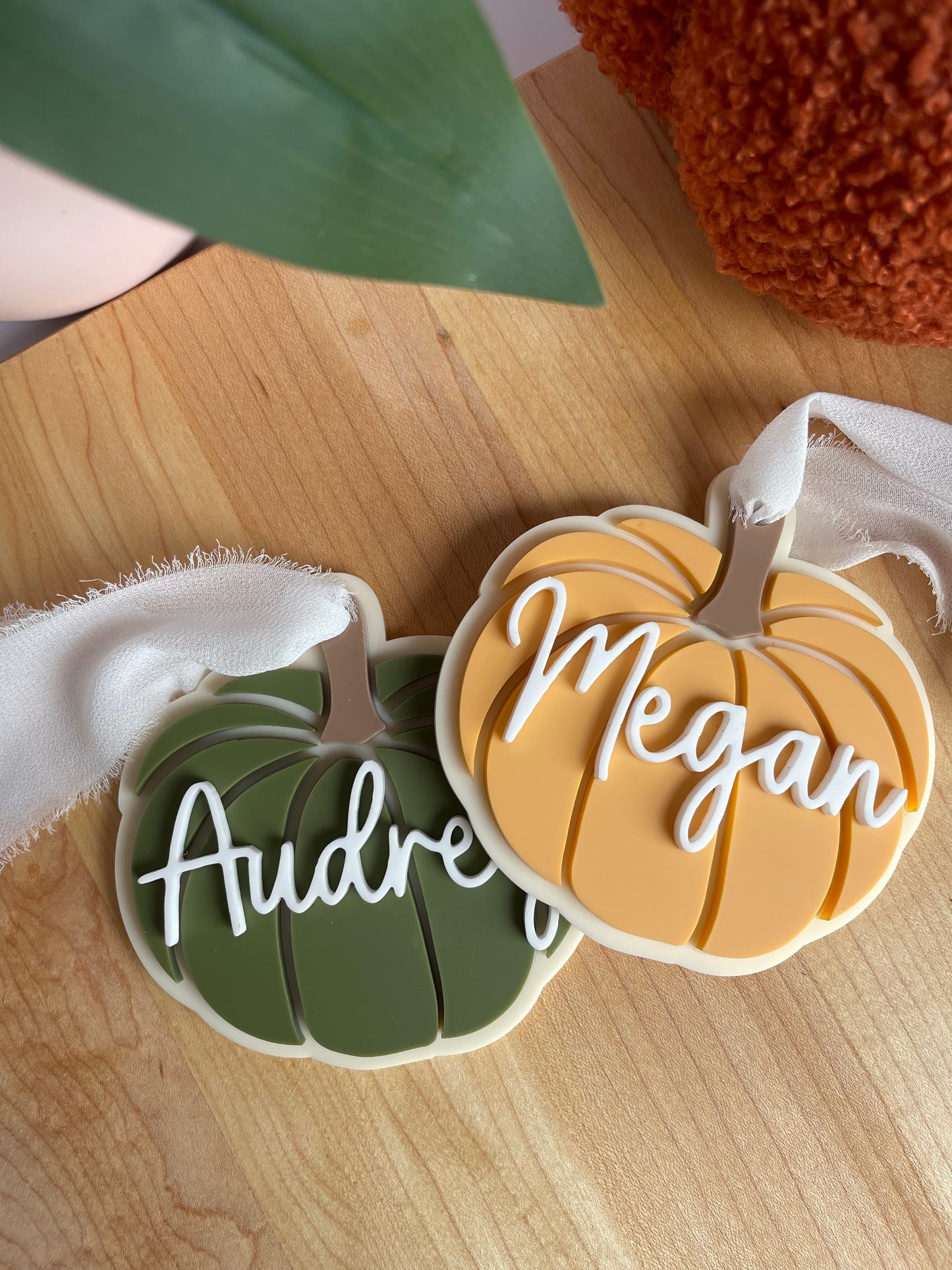 Pretty Pumpkins Custom Acrylic Gift Tags