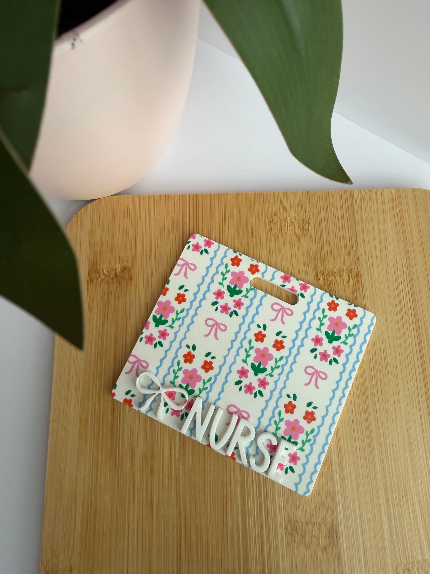 Spring Wildflowers Acrylic Badge Backer
