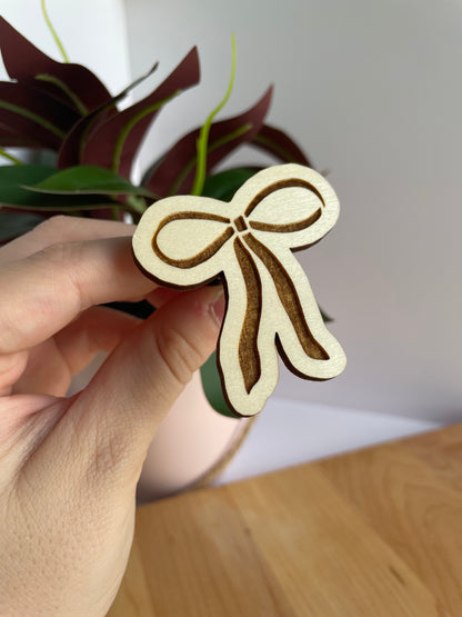 Beautiful Bow Wooden Car Vent Clip
