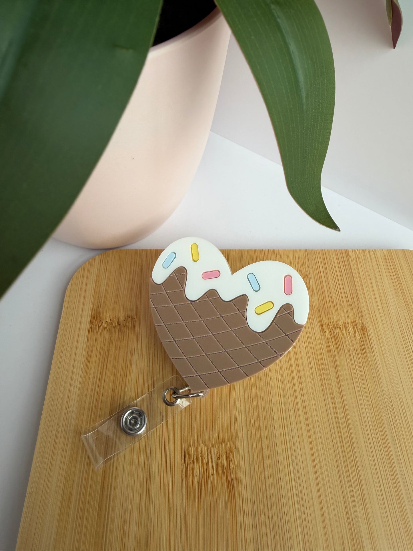 Ice Cream Heart Badge Reel