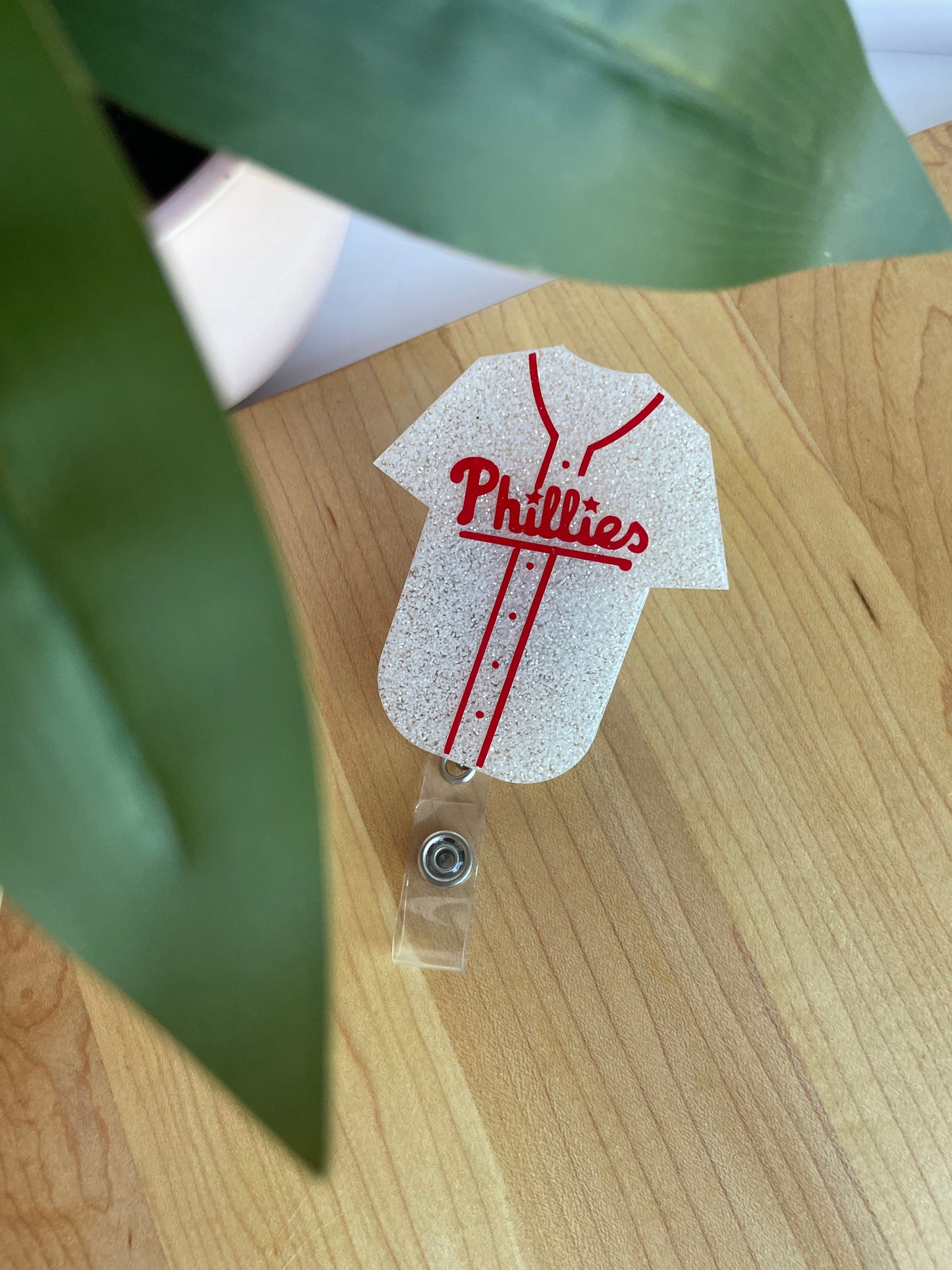 Philadelphia Phillies Jersey Acrylic Badge Reel