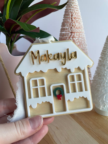 Gingerbread House Custom Gift Tag/Ornament